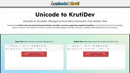 Unicode to Krutidev